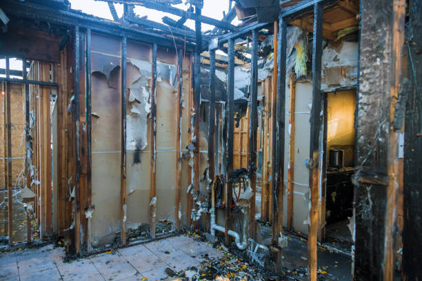 Professional Fire Damage Repair technician working in New Lisbon, WI